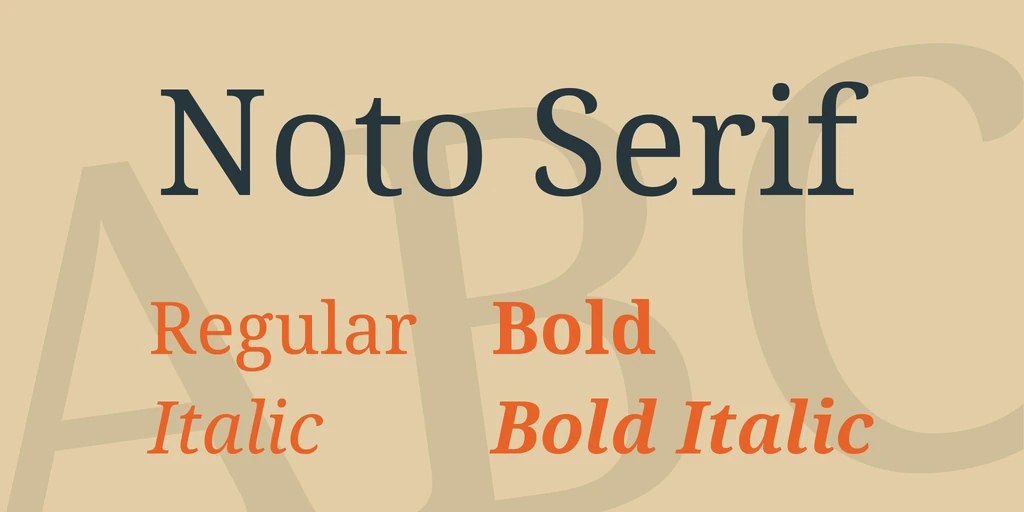 Noto Serif Font Family font önizleme