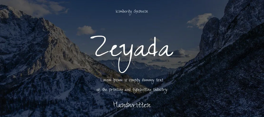 Zeyada Font Family font önizleme