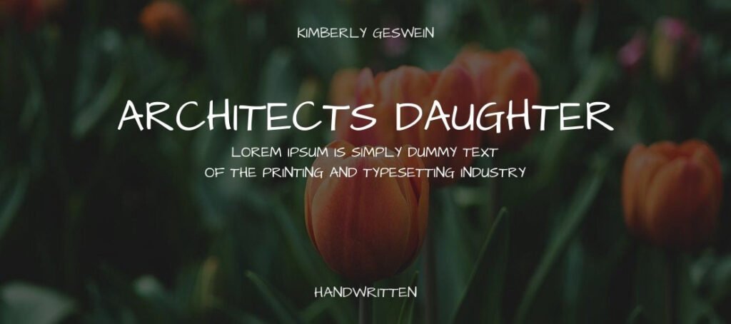 Architects Daughter Font Family