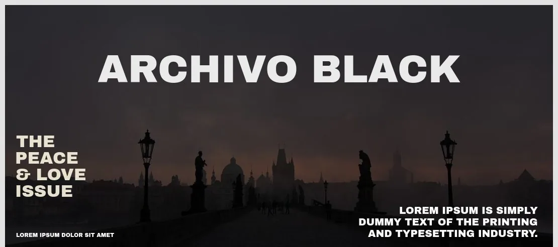 Archivo Black Font Family font önizleme