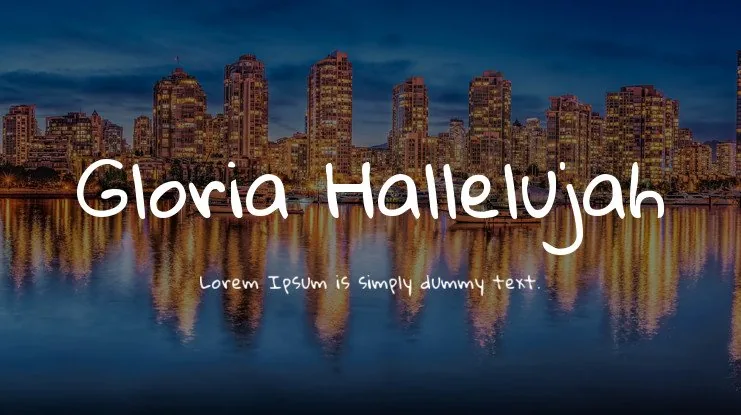 Gloria Hallelujah Font Family font önizleme