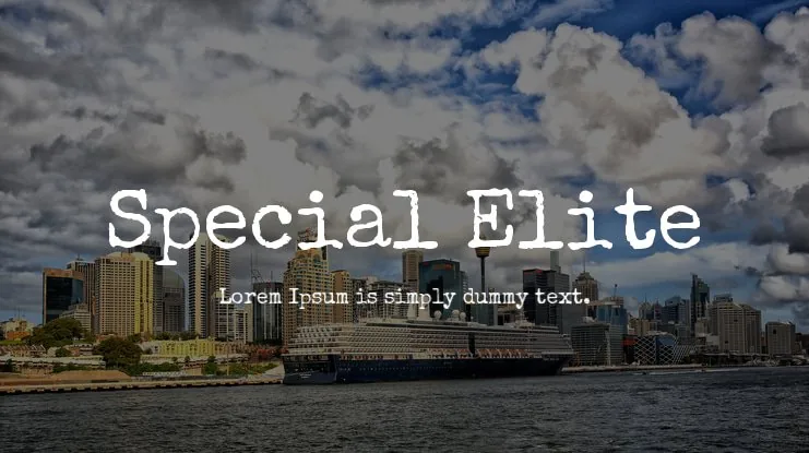 Special Elite Font Family font önizleme